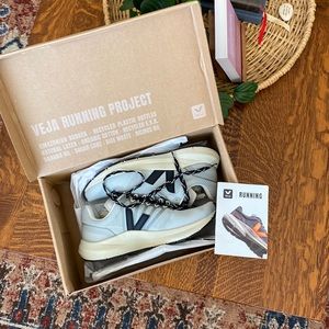 Brand new pair of Veja Marlin V-Knit in Polar Black, Size 8